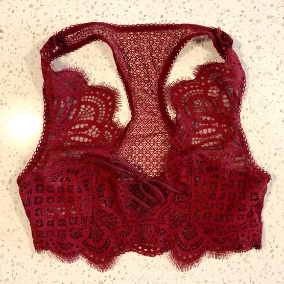 Victoria’s Secret Red Lace Bralette - Picture 1 of 8
